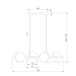 Подвесная люстра Eurosvet Moity 70149/4 черный/латунь Smart