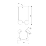 Подвесная люстра Eurosvet Moity 70150/4 черный/латунь Smart