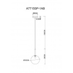 Подвесной светильник Arte Lamp Cameron A7715SP-1AB