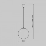 Подвесной светодиодный светильник Maytoni Technical Luna P039PL-5W4K-20-B