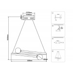 Подвесной светодиодный светильник Ambrella light Comfort LineTech FL66293