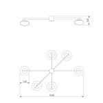 Потолочная люстра Eurosvet Opaline 70220/6 черный Smart