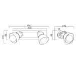 Спот Vele Luce Vulcano VL6544W02