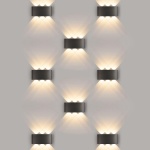 Уличный настенный светодиодный светильник Elektrostandard 1551 Techno Led черный a049671