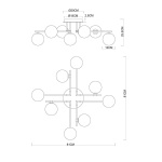 Потолочная люстра Arte Lamp Gemini A2243PL-8BK