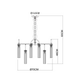 Подвесная люстра Arte Lamp Borgia A4088LM-12AB