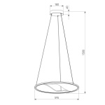 Подвесной светодиодный светильник Eurosvet Occhio 40027/1 LED серый