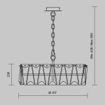 Подвесная люстра Maytoni Puntes MOD043PL-06G