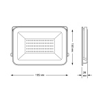 Прожектор светодиодный Gauss Qplus 50W 6500К 613511350