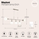 Подвесная люстра Maytoni Erich MOD221-PL-05-N