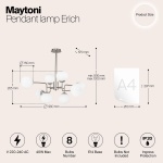 Подвесная люстра Maytoni Erich MOD221-PL-08-N