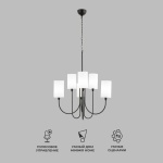 Подвесная люстра Eurosvet Abbey 60164/6 черный Smart