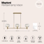 Подвесная люстра Maytoni Vision MOD411PL-03G