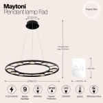 Подвесной светодиодный светильник Maytoni Fad MOD070PL-L63B3K