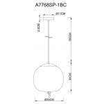Подвесной светодиодный светильник Arte Lamp Cody A7768SP-1BC