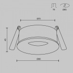 Встраиваемый светильник Maytoni Technical DL027-GU10-B